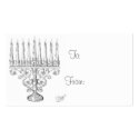 Hanukkah Menorah Gift Tags business cards