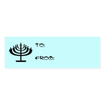 Hanukkah Menorah Gift Tags business cards