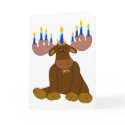 Hanukkah Menorah Moose Card card