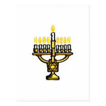Hanukkah Menorah postcards