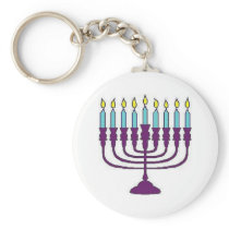 Hanukkah Menorah Shalom Key Chains
