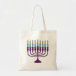 Hanukkah Menorah Tote Bag