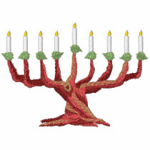 Hanukkah Menorah Tree embroidered shirts