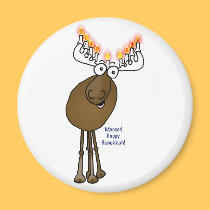 Hanukkah moose! magnets by graphicdoodles Hanukkah moose! magnets