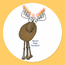 Hanukkah moose! stickers by graphicdoodles Hanukkah moose! stickers