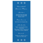 Hanukkah Motif blue Dinner Menu Invite