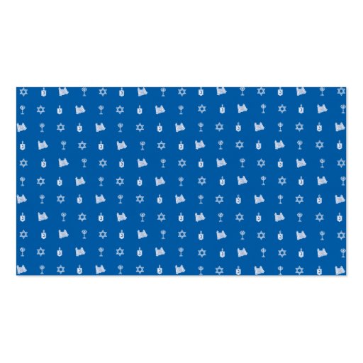 Hanukkah Motif blue Place Card Business Card (back side)