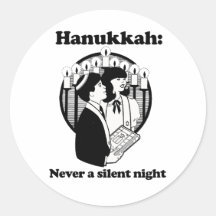Hanukkah - Never a silent night Stickers