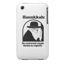 Hanukkah - No awkward virgin births Iphone 3 Case-mate Cases