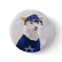 Hanukkah Payot Cat Holiday Button