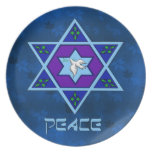 Hanukkah Peace Art Dinner Plate