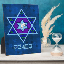 Hanukkah Peace Art Display Plaque