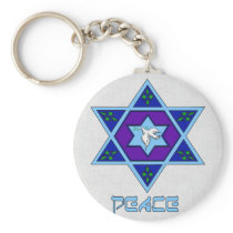 Hanukkah Peace Art Key Chain