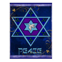 Hanukkah Peace Art postcards