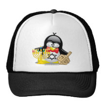 Hanukkah Penguin Mesh Hat