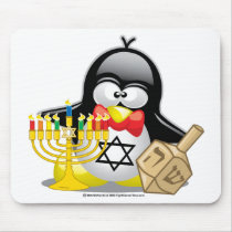 Hanukkah Penguin mousepads