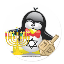 Hanukkah Penguin stickers