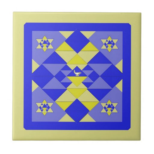 Hanukkah Quilt Ceramic Tile Zazzle