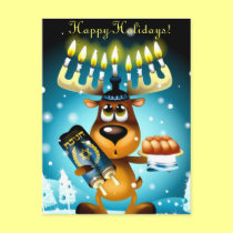 Hanukkah Reindeer postcards