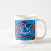 Hanukkah ribbons mugs