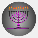 Hanukkah Round Stickers
