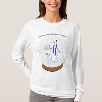 Hanukkah - Snow Globe Snowman Shirt shirt