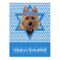 Hanukkah Star of David - Australian Terrier Postcard