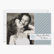 Hanukkah Stripes Card invitations