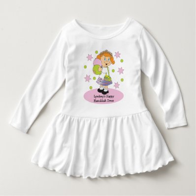 Hanukkah Toddler's Ruffle Dress Personalize