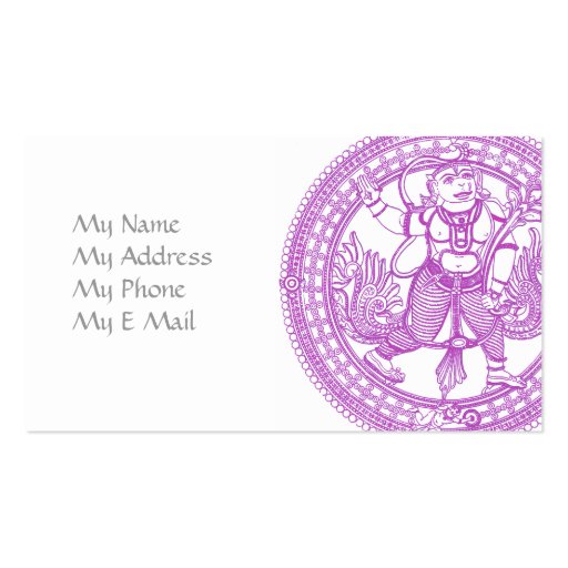 Hanuman Monkey Calling Card Business Card Templates (front side)