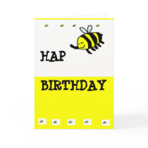 HAP "BEE" Birthday Greeting Cards