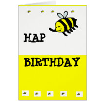 HAP "BEE" Birthday Greeting Cards