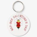 Hap-bee Valentines Day Keychain