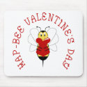 Hap-bee Valentines Day Mousepad