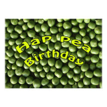 Hap Pea Birthday Custom Invitations