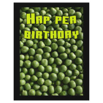 Hap Pea Birthday Custom Flyer