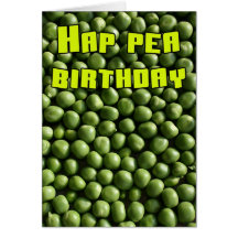 Hap Pea Birthday Greeting Card