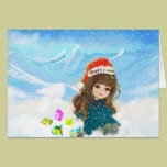 Happ x-mas pretty doll Card cards