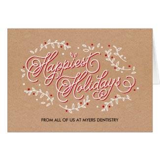 Happiest Holidays Business Holiday Greeting Card