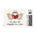 Happily Ever After 1st Wedding Anniversary Stamps by WeddingTeesGifts Happily Ever After 1st Wedding Anniversary Stamps