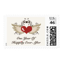 Happily Ever After 1st Wedding Anniversary Stamps