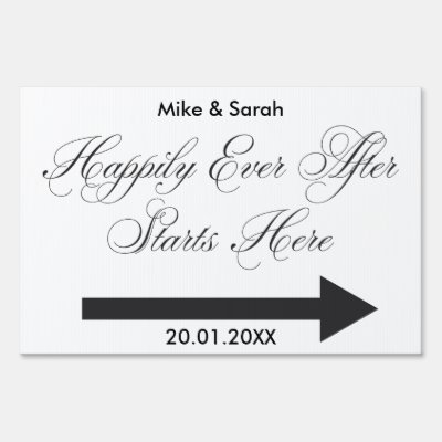 Happily Ever after Outdoor wedding yard sign