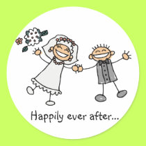 Happily Ever After Stickers by wedding_tshirts Happily Ever After Stickers