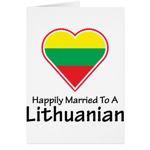Happily Married Lithuanian Greeting Cards