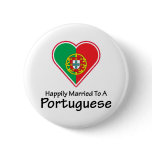 Happily Married Portuguese Pinback Buttons