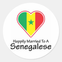 Happily Married Senegalese Sticker
