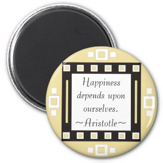 Happiness- Aristotle Quotation - Motivational magnet