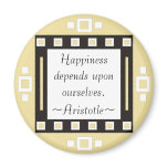 Happiness- Aristotle Quotation - Motivational Refrigerator Magnet