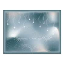 Happiness Cheer and Light holiday card postcards