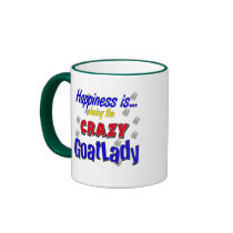 Happiness Crazy Goatlady Mugs